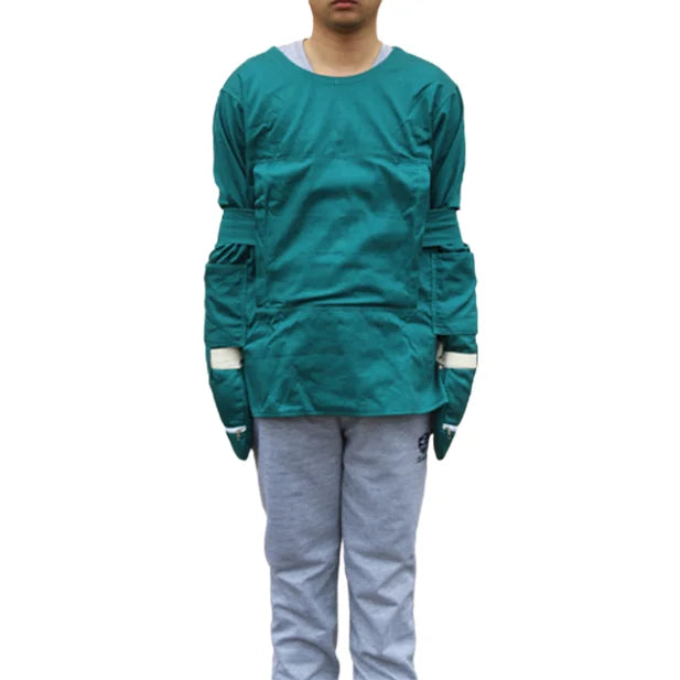 High Quality Patient Restraint Clothes Cotton Anti-Scratch Restless Green Safety Clothing For Family Elderly Health Care
