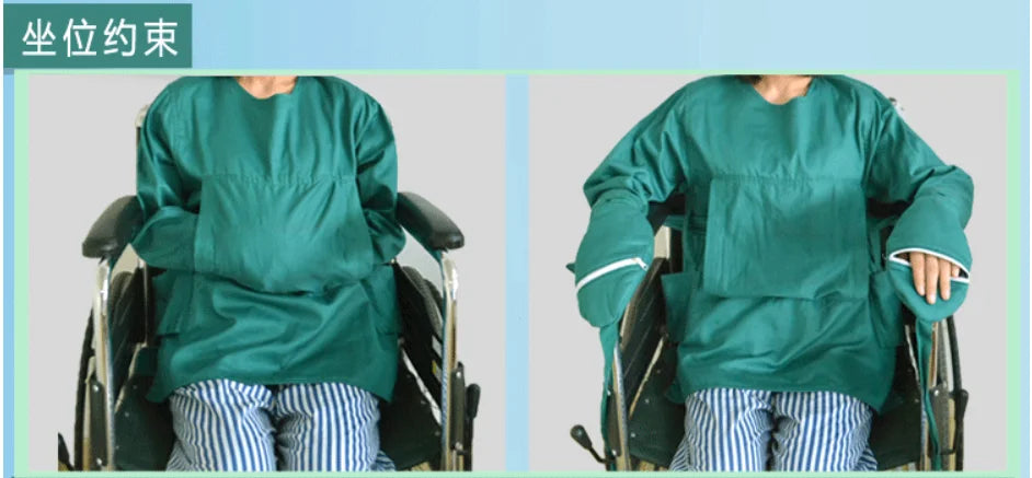 High Quality Patient Restraint Clothes Cotton Anti-Scratch Restless Green Safety Clothing For Family Elderly Health Care