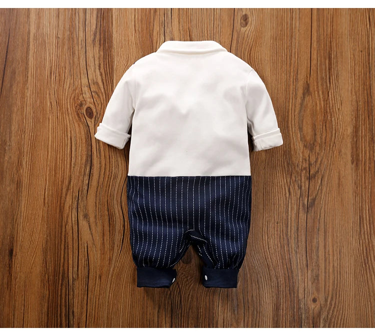 Newborn Clothing Party Gentleman Style Cotton Comfortable And Soft Boys And Girls0-18 SpringAnd AutumnLong Sleeved Baby Bodysuit