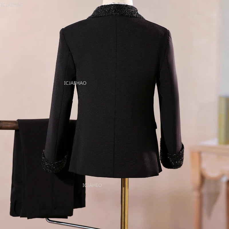 2026 Fashion Kids Boys Suit Set Blazer Outfit Children PerformanceEvening Celebration Formal Wear Clothes Gown Birthday Party