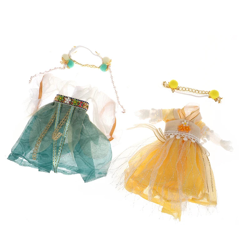 **1pc 16CM Chinese Style Doll Hanfu Clothing Dress Doll Ancient Costume Gown Dolls Clothes Accessories Dress Up Toys  For Girls"