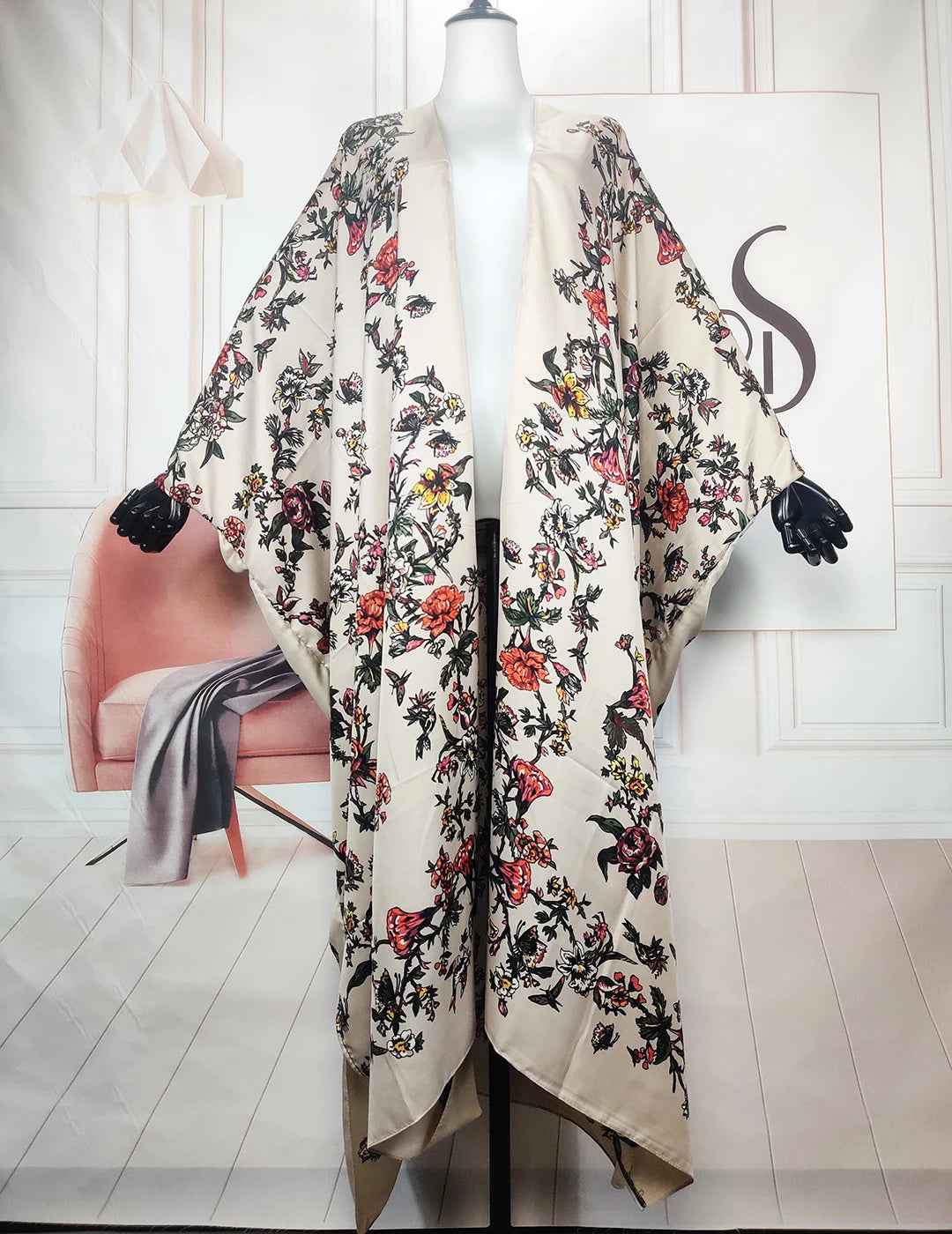 African Clothing For Women Oversized Elegant Lady Summer Bohomian Silk Cardigans Dashiki Evening Party Loose Kimonos For Holiday
