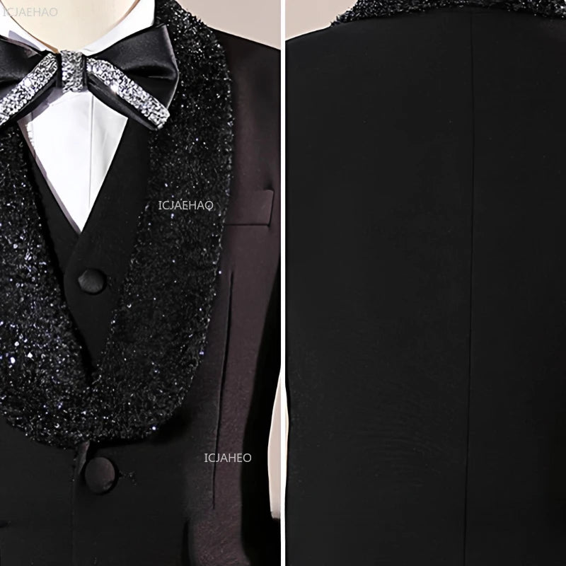 2026 Fashion Kids Boys Suit Set Blazer Outfit Children Performance GownCelebration Formal Wear Clothes Birthday Party Evening