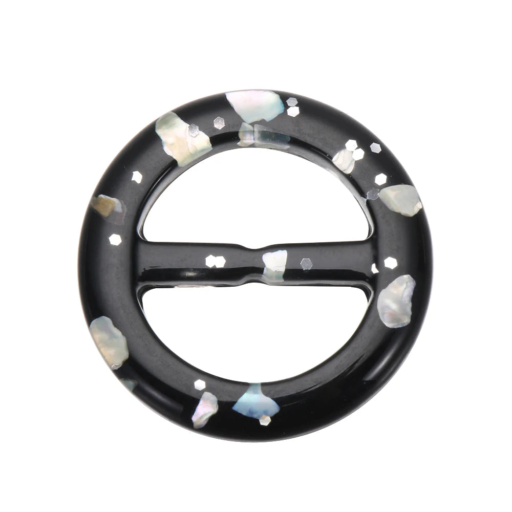 Round Round Belt Buckle Fashion Ladies Silk Buckle Scarf Clips Ring T-shirt Clips Shirt Button Coat Waist Button Clothing Decor