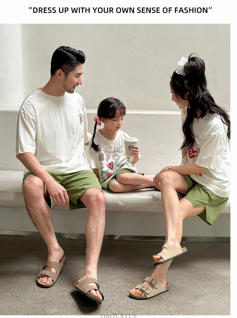 Family Clothing Set Couple Kids Clothes Summer Set Men Boy Women Girls Clothing Outfit Family Look Mommy and Me Matching Costume