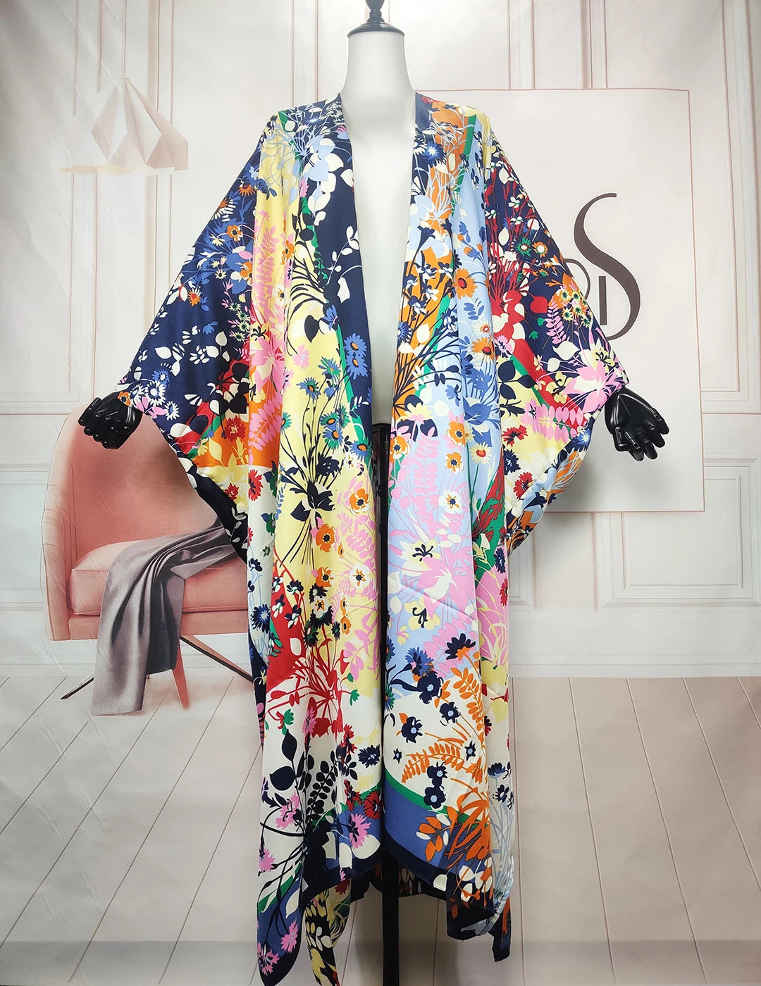 African Clothing For Women Oversized Elegant Lady Summer Bohomian Silk Cardigans Dashiki Evening Party Loose Kimonos For Holiday