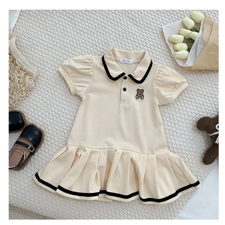 Family Clothing 2025 SummerFather Son T Shirt Mother Daughter Girl Dresses Women Dress Bear Brother and Sister Matching Clothes