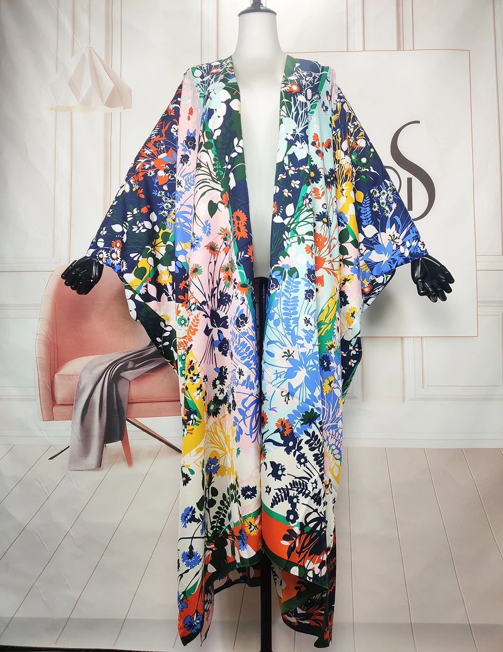 African Clothing For Women Oversized Elegant Lady Summer Bohomian Silk Cardigans Dashiki Evening Party Loose Kimonos For Holiday
