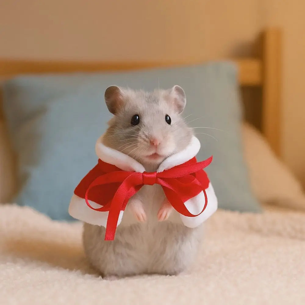 Cosplay Accessories Warm Hamster Cloak Windproof Comfortable Pet Hamster Outfits Adjustable Festive Parrot Outerwear Christmas