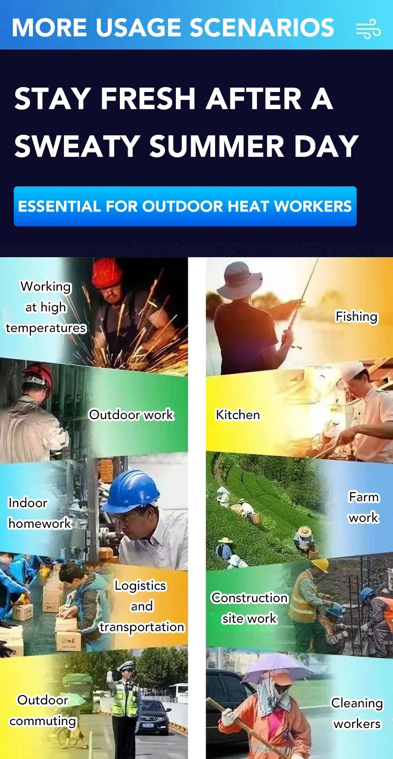 Outdoor Work Circulating Ice Clothes Semiconductor Refrigeration Cooling Air Conditioner Clothing Summer Air Conditioning Vest