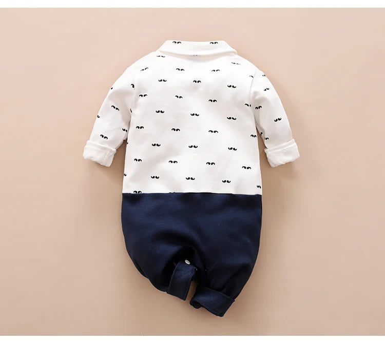 Newborn Clothing Party Gentleman Style Cotton Comfortable And Soft Boys And Girls0-18 SpringAnd AutumnLong Sleeved Baby Bodysuit