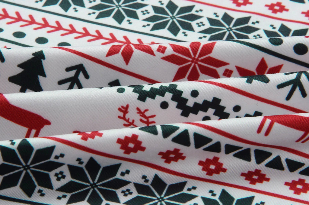 Christmas Family Matching Pajamas Set 2025 Mom Dad Kids Elk Print 2Pcs Clothes Baby Romper Family Look Soft Sleepwear Xmas Gift