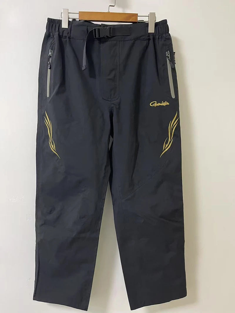 Gamakatsu Fishing Clothing Thin Three-layer Rubber Windproof Rainproof Jacket Rock Fishing Coat Overalls Two-piece Set GM-3772
