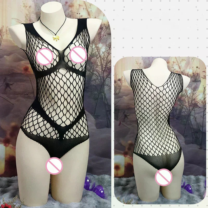 Men's Bodysuits Male Long Sleeved Uniforms Autumn Winter Underwear Gay Breathable Gentlemen Mesh Clothes