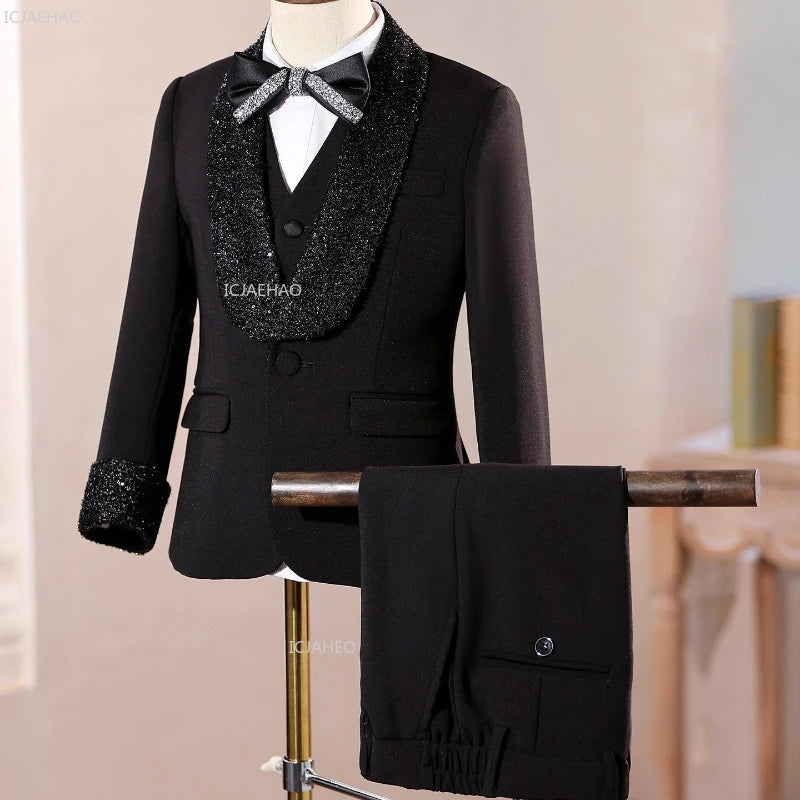 2026 Fashion Kids Boys Suit Set Blazer Outfit Children PerformanceEvening Celebration Formal Wear Clothes Gown Birthday Party
