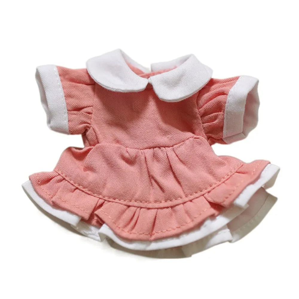 Stuffed Clothes Dress Up Lolita Dress Maid Dress Clothing ‘s Clothes 12cm Princess Skirt Cotton Clothes Girl Gifts