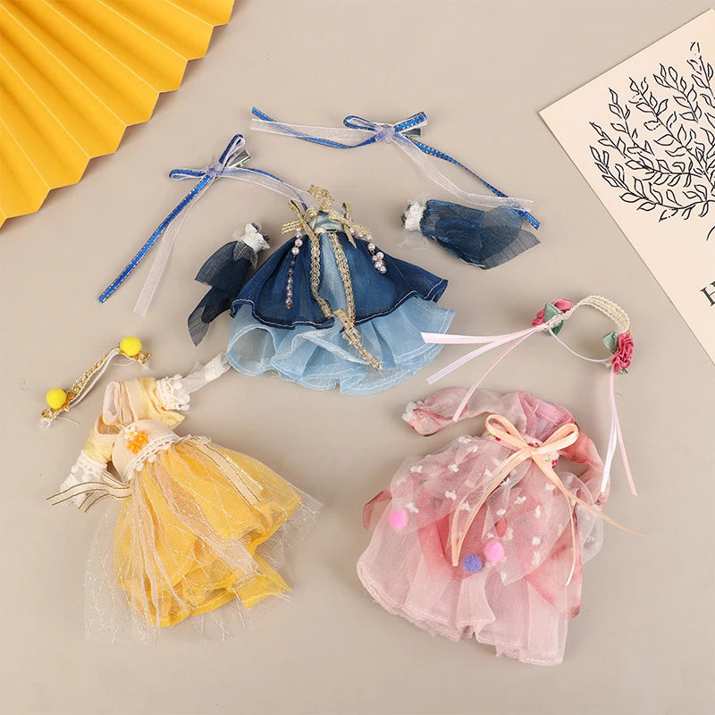 **1pc 16CM Chinese Style Doll Hanfu Clothing Dress Doll Ancient Costume Gown Dolls Clothes Accessories Dress Up Toys  For Girls"