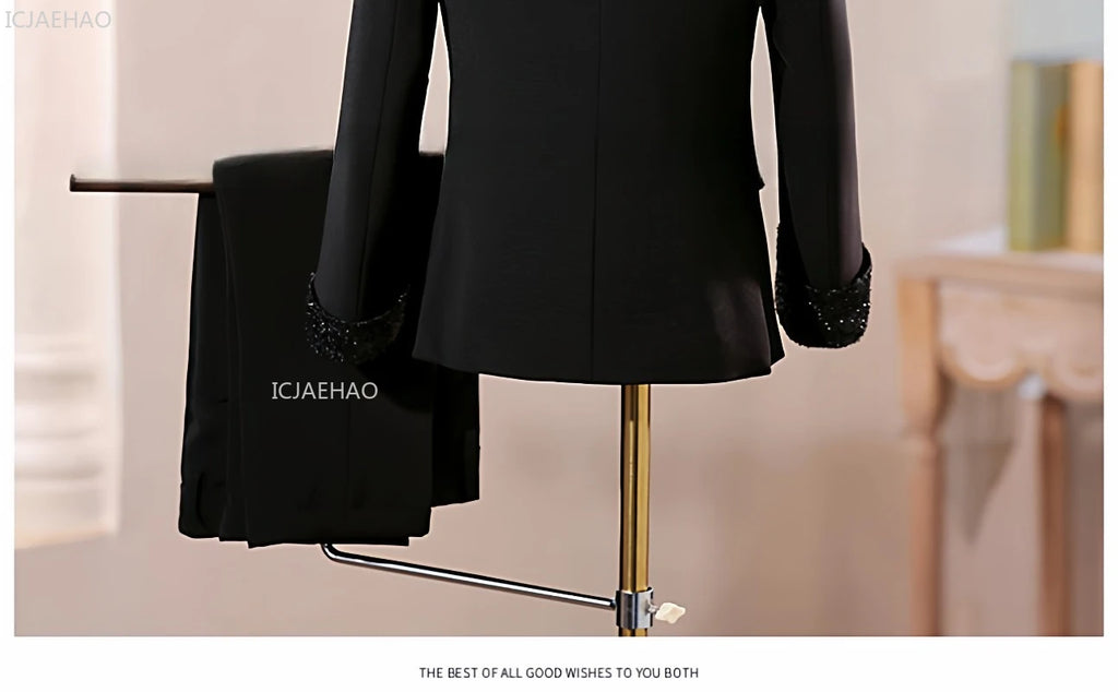 2026 Fashion Kids Boys Suit Set Blazer Outfit Children Performance GownCelebration Formal Wear Clothes Birthday Party Evening