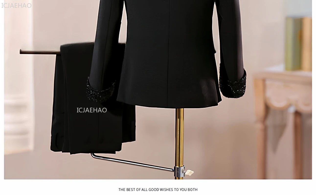 2026 Fashion Kids Boys Suit Set Blazer Outfit Children Performance GownCelebration Formal Wear Clothes Birthday Party Evening