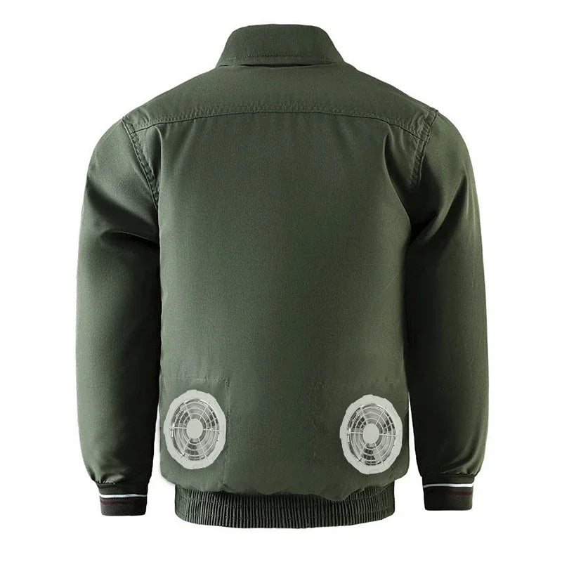 Summer heatstroke fan air conditioner clothing outdoor work clothing with fan refrigeration