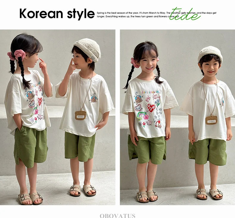 Family Clothing Set Couple Kids Clothes Summer Set Men Boy Women Girls Clothing Outfit Family Look Mommy and Me Matching Costume