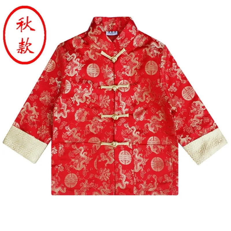 Kids Clothes Children Clothing Baby New Year Vintage Coat Performance Costumes Tops Chinese Hanfu Boys Ethnic Style Traditional