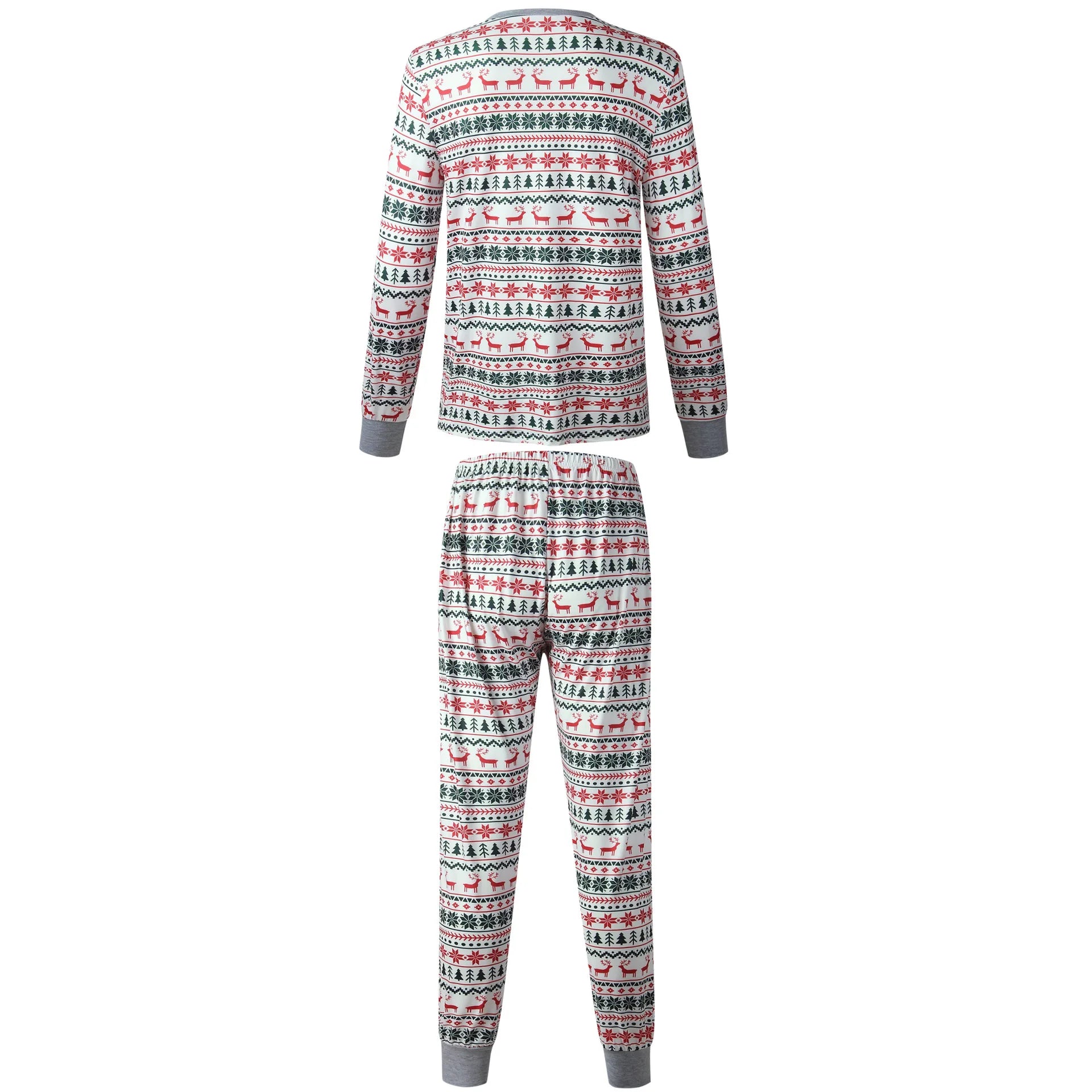 Christmas Family Matching Pajamas Set 2025 Mom Dad Kids Elk Print 2Pcs Clothes Baby Romper Family Look Soft Sleepwear Xmas Gift
