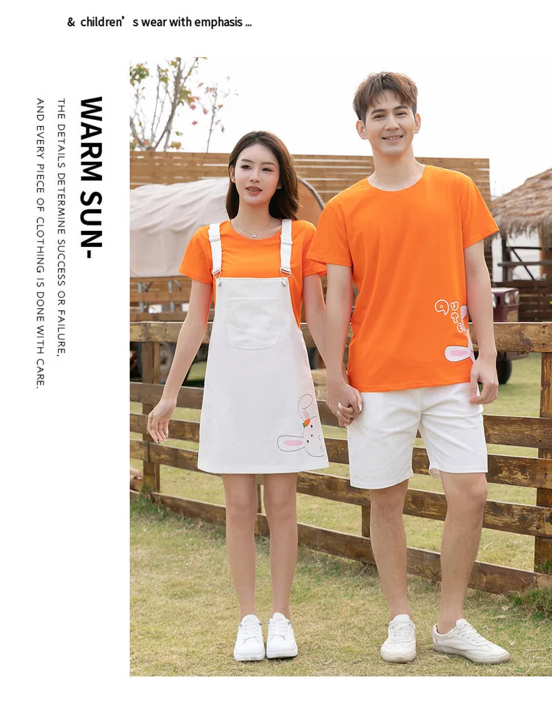Family Vacation Clothing Resorts Look Parent Child Clothes Mom and Daughter Suspender Dress Two Piece Sets Dad Son Same Outfits