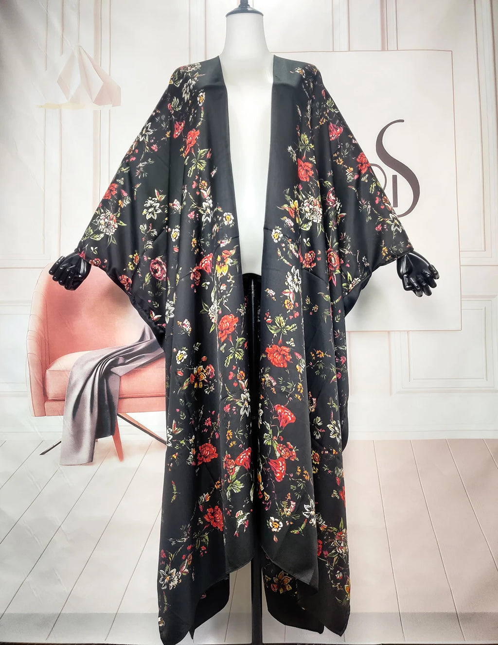 African Clothing For Women Oversized Elegant Lady Summer Bohomian Silk Cardigans Dashiki Evening Party Loose Kimonos For Holiday