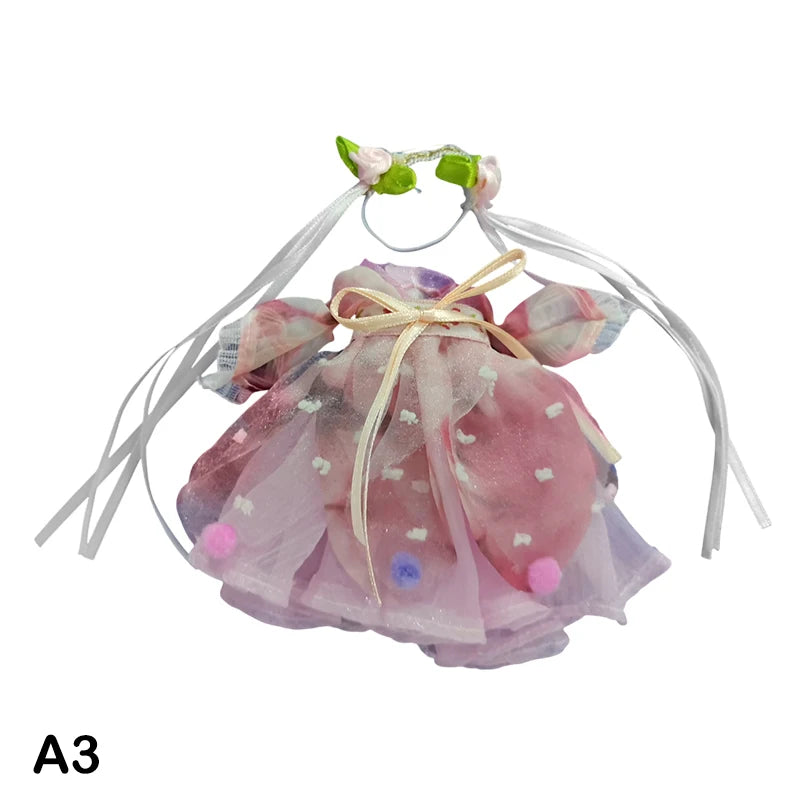 **1pc 16CM Chinese Style Doll Hanfu Clothing Dress Doll Ancient Costume Gown Dolls Clothes Accessories Dress Up Toys  For Girls"