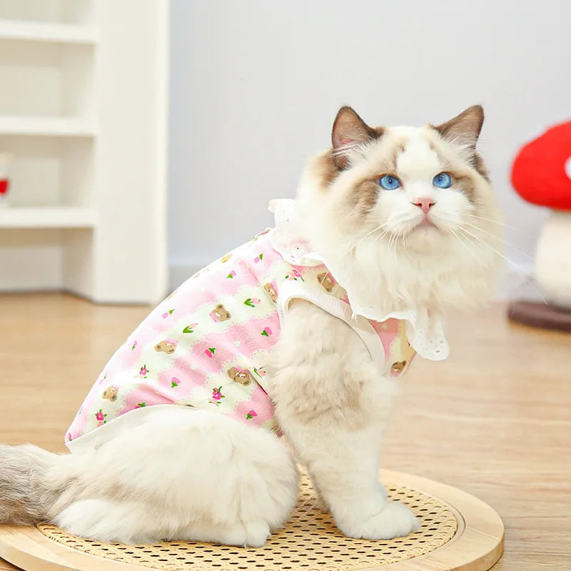 Puppy Shirts Thin Cooling Dog Clothes Pet Spring Summer Cartoon Dog Vest Soft Breathable Cat Clothing Chihuahua T Shirt for Dogs