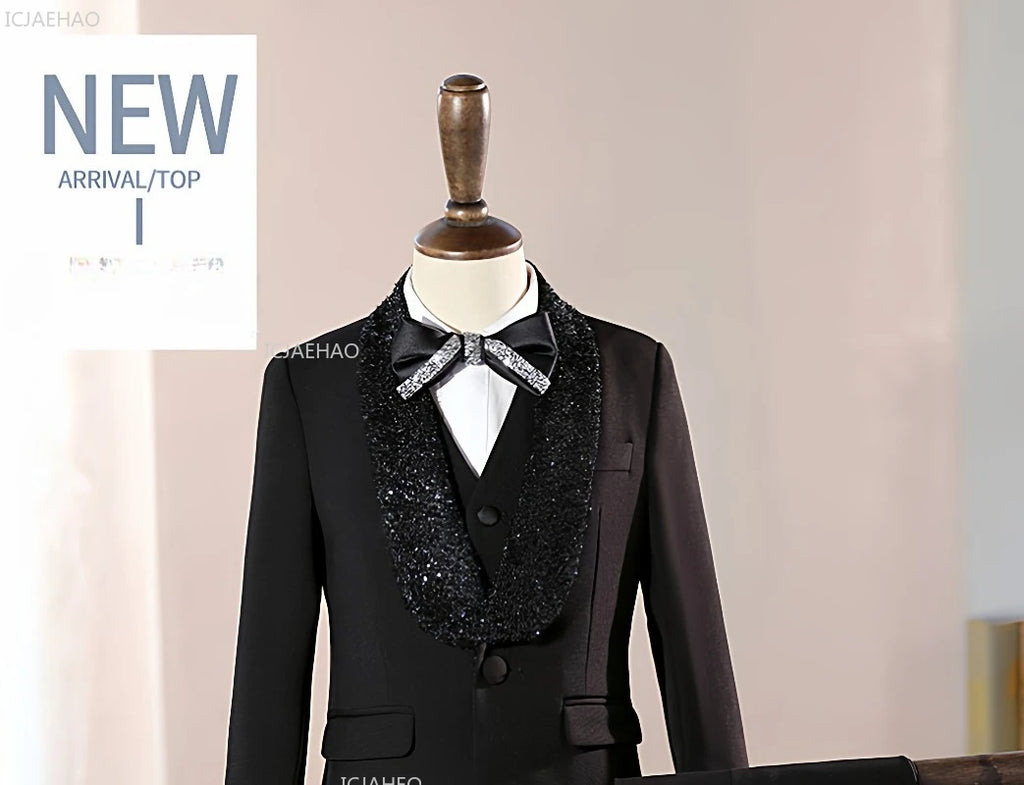 2026 Fashion Kids Boys Suit Set Blazer Outfit Children PerformanceEvening Celebration Formal Wear Clothes Gown Birthday Party