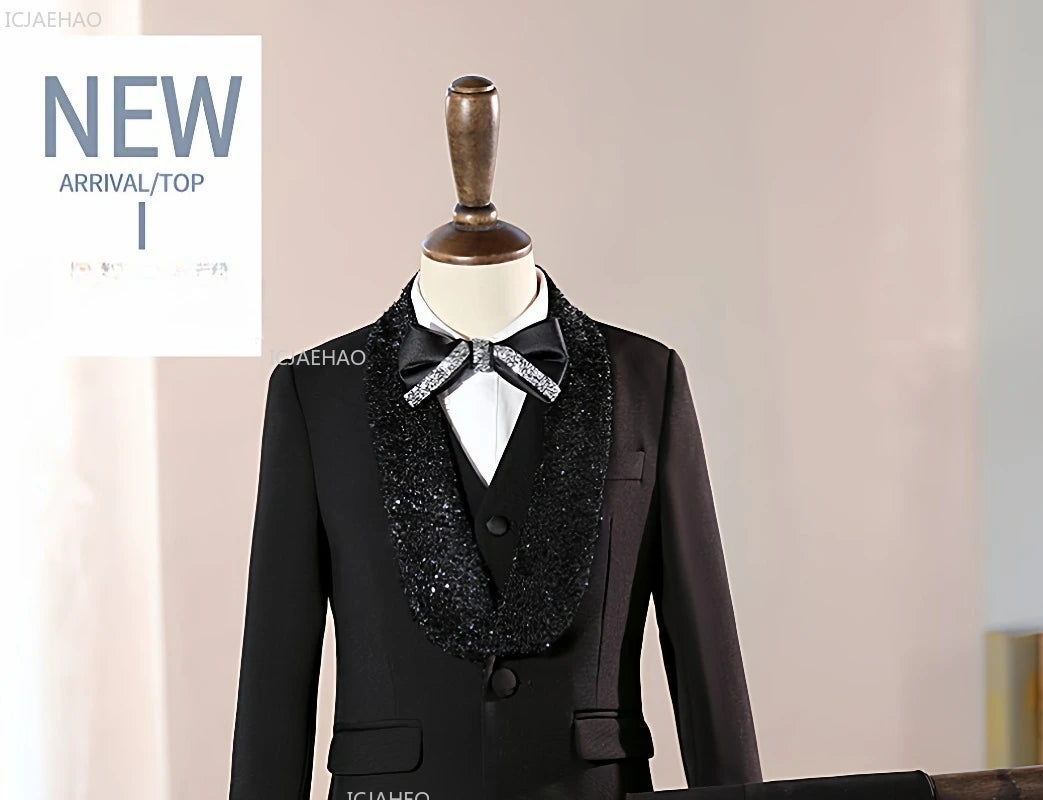 2026 Fashion Kids Boys Suit Set Blazer Outfit Children PerformanceEvening Celebration Formal Wear Clothes Gown Birthday Party
