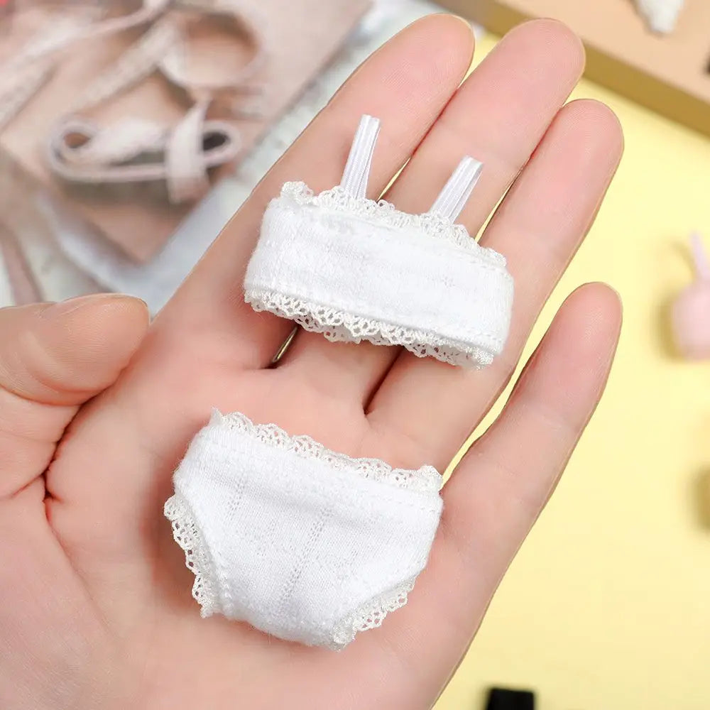 1Set Sexy Pajamas Colorful Clothing Underwear Lingerie Bra Dress Lace Homewear Accessories Clothes for Doll DIY Toy