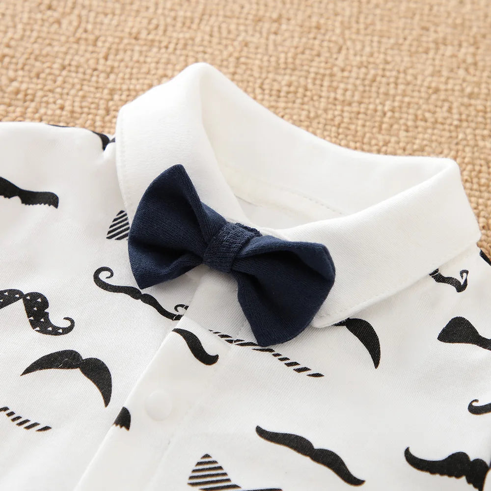 Newborn Clothing Party Gentleman Style Cotton Comfortable And Soft Boys And Girls0-18 SpringAnd AutumnLong Sleeved Baby Bodysuit