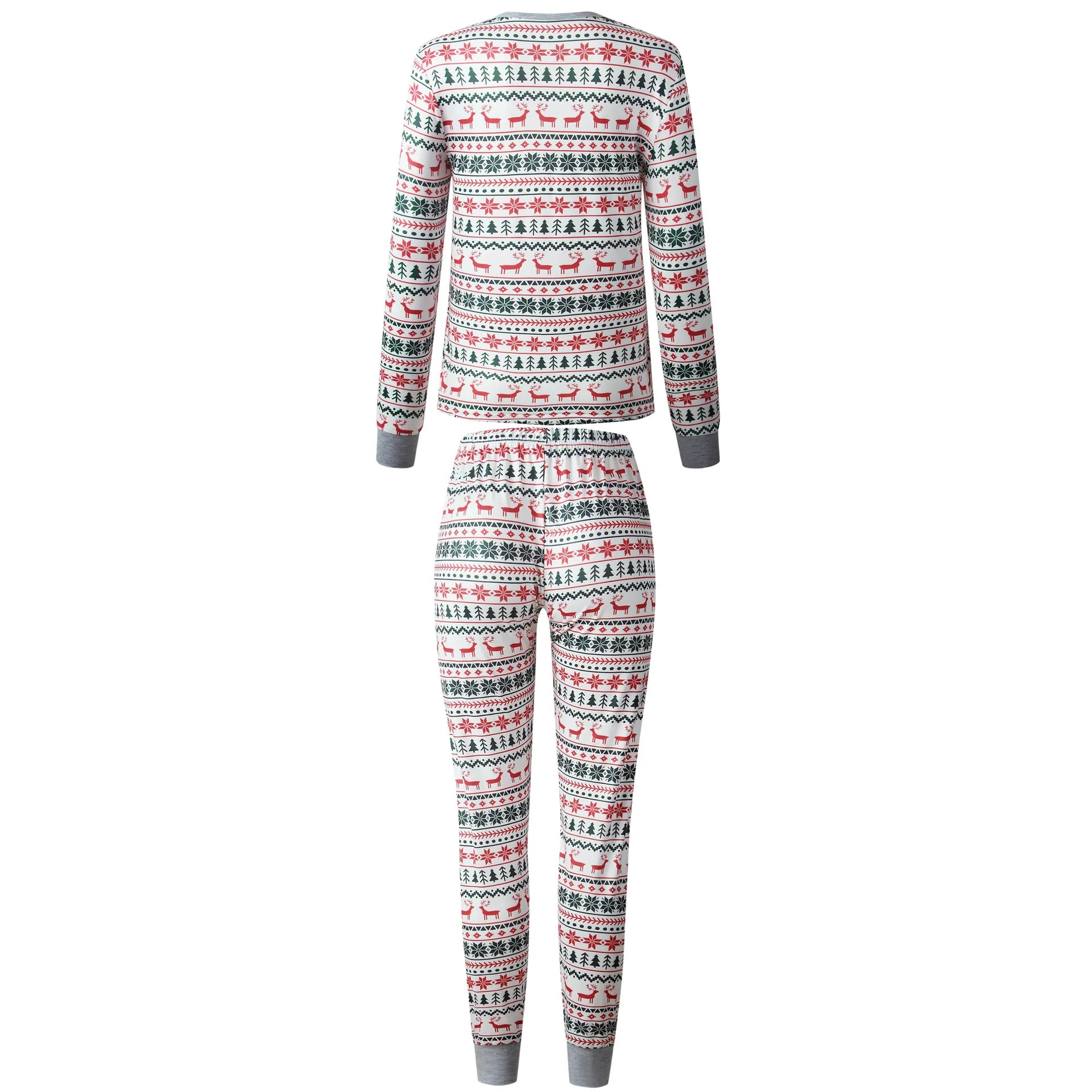 Christmas Family Matching Pajamas Set 2025 Mom Dad Kids Elk Print 2Pcs Clothes Baby Romper Family Look Soft Sleepwear Xmas Gift