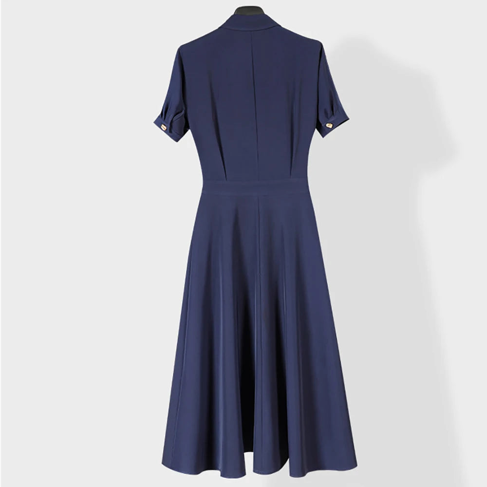 Women Shirt Dress Fashion High-End Elegant Temperament New Style commute Ladies Professional Long Skirt Suit Suitable for party