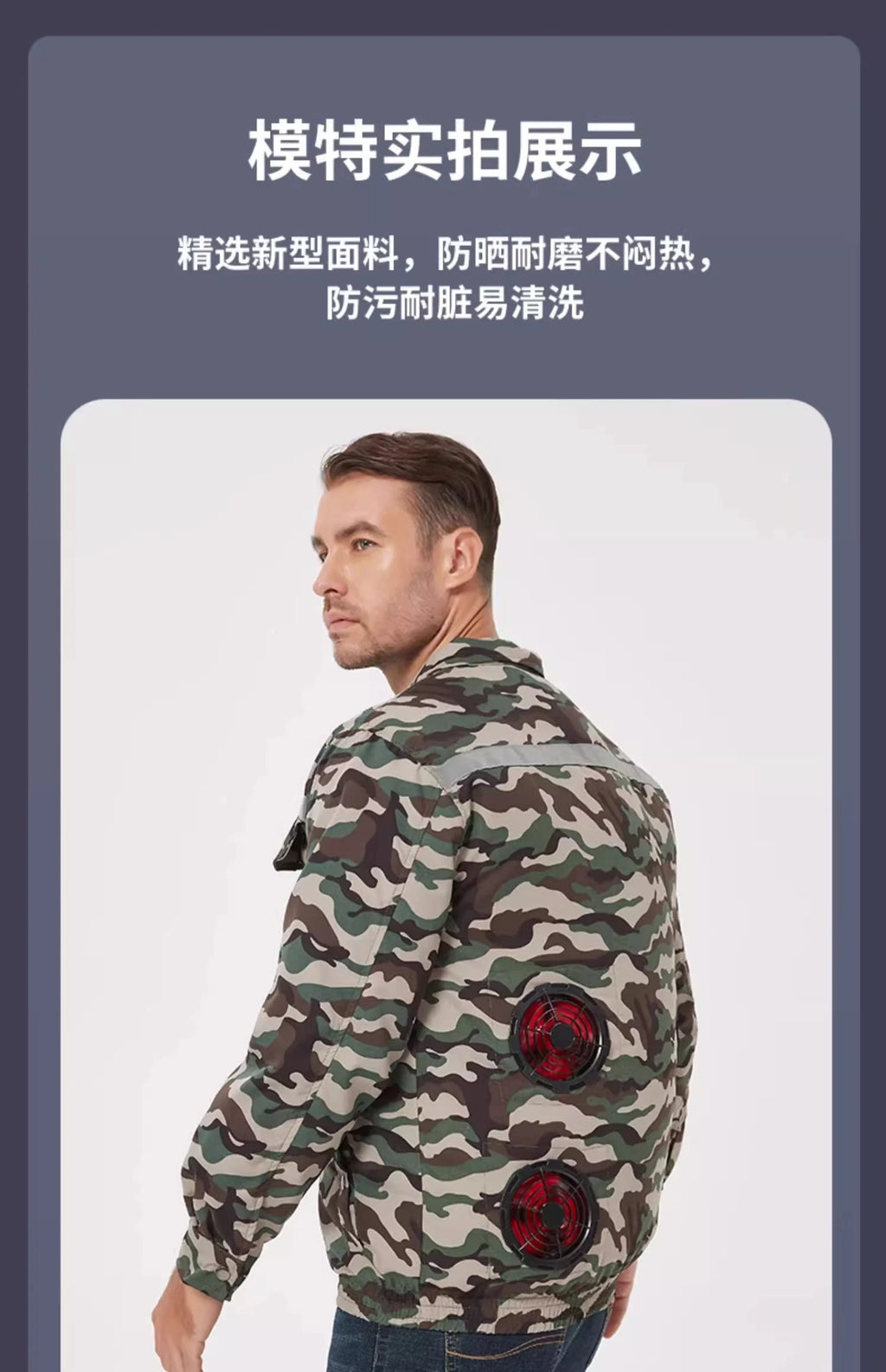 Summer heatstroke fan air conditioner clothing outdoor work clothing with fan refrigeration