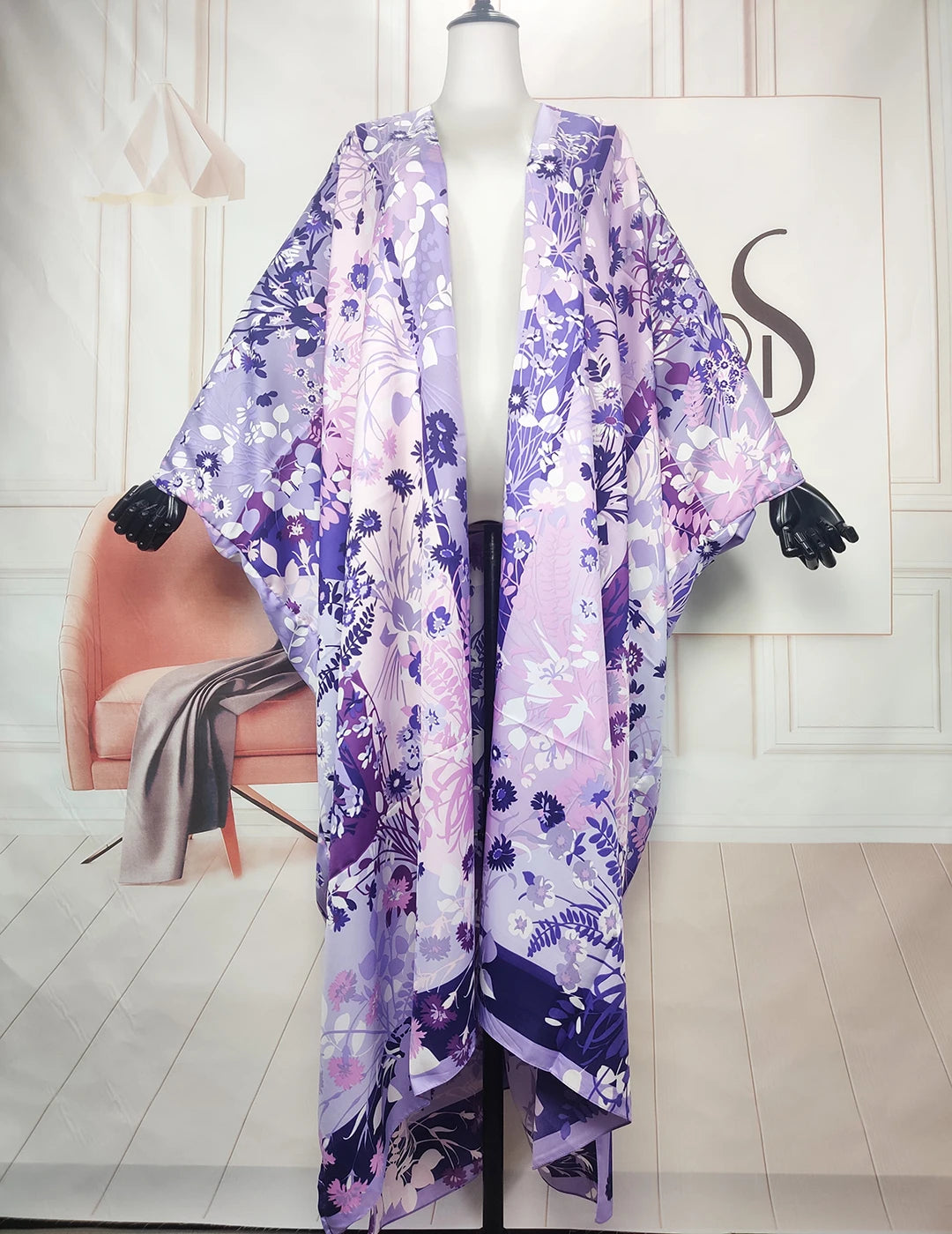 African Clothing For Women Oversized Elegant Lady Summer Bohomian Silk Cardigans Dashiki Evening Party Loose Kimonos For Holiday