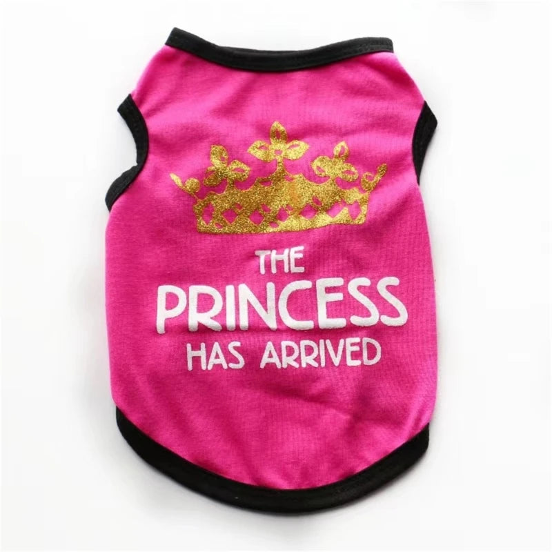 Cotton Vest for Dogs and Cats, Costume Pet Clothes, Fashion Clothing for Puppies, Pugs, Shih Tzu, 5 Sizes, Summer