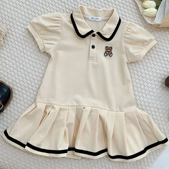 Family Clothing 2025 SummerFather Son T Shirt Mother Daughter Girl Dresses Women Dress Bear Brother and Sister Matching Clothes