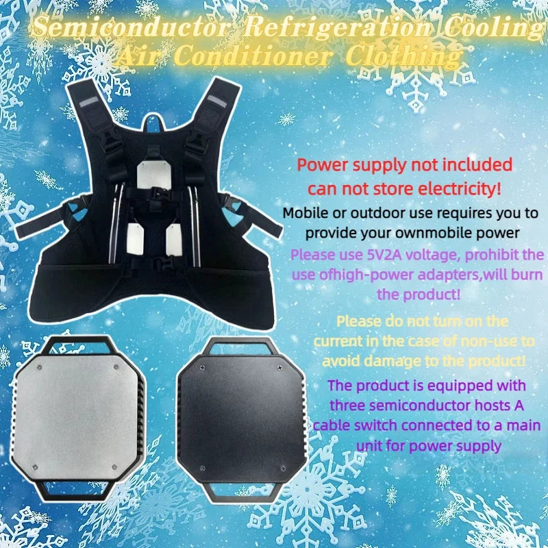 Outdoor Work Circulating Ice Clothes Semiconductor Refrigeration Cooling Air Conditioner Clothing Summer Air Conditioning Vest