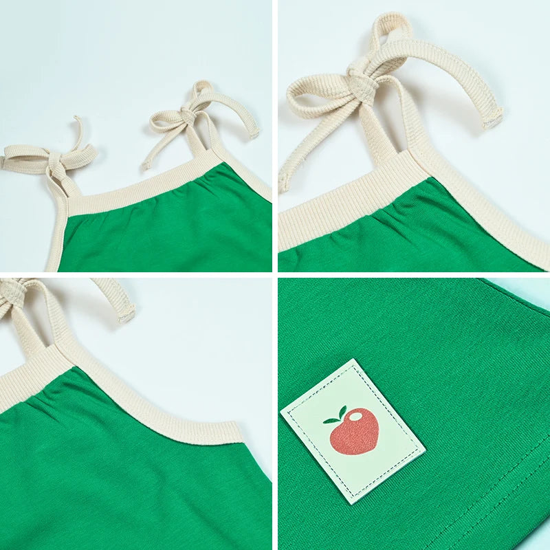 Family matching clothes summer collection girl dress boy top tee shirt baby set girl skirt green children cotton clothing outfit