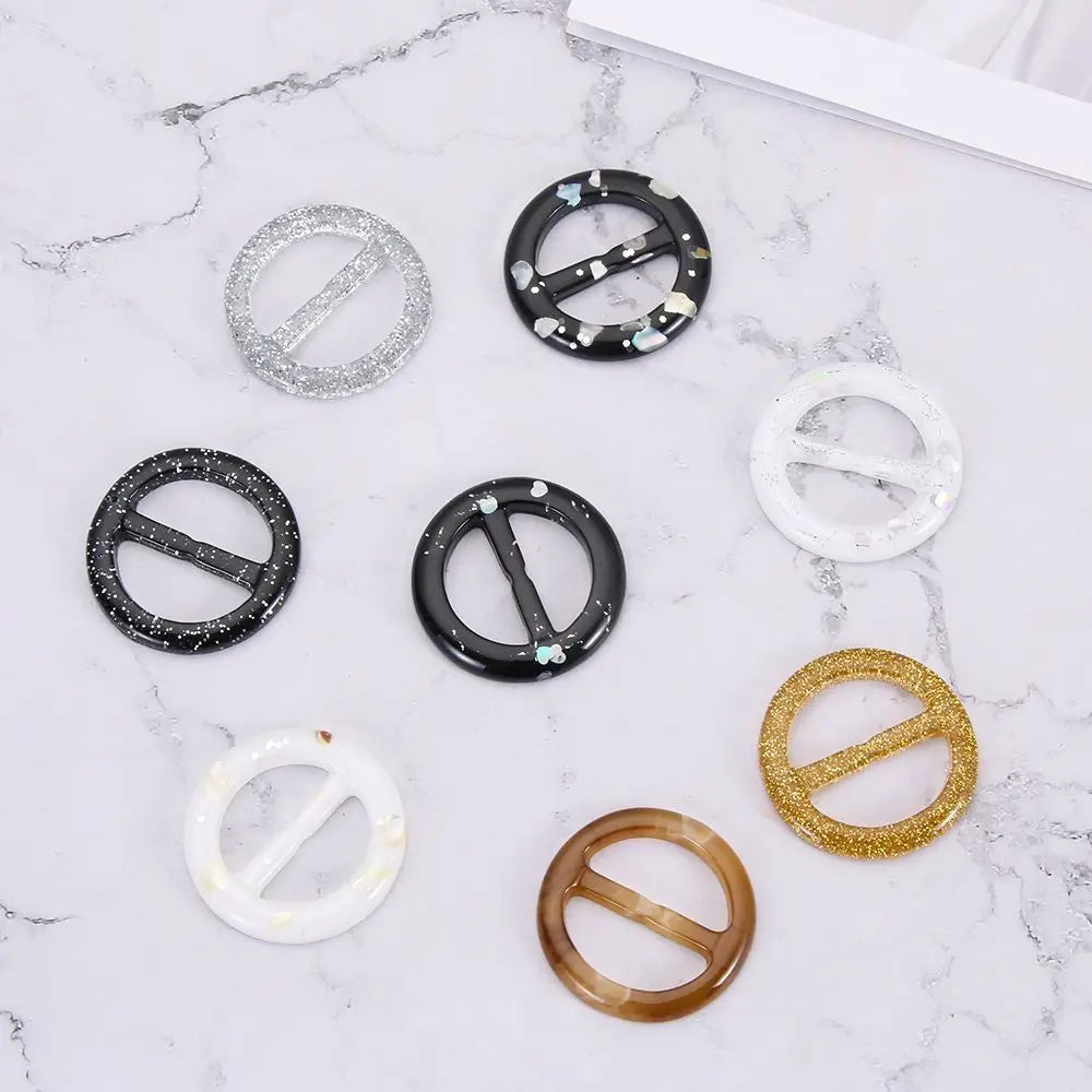 Round Round Belt Buckle Fashion Ladies Silk Buckle Scarf Clips Ring T-shirt Clips Shirt Button Coat Waist Button Clothing Decor