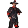 Ancient China Nan Bei and Ming Dynasty Clothing Male General Armor Stage Costume Black Warrior Battle Robe Performance Costume
