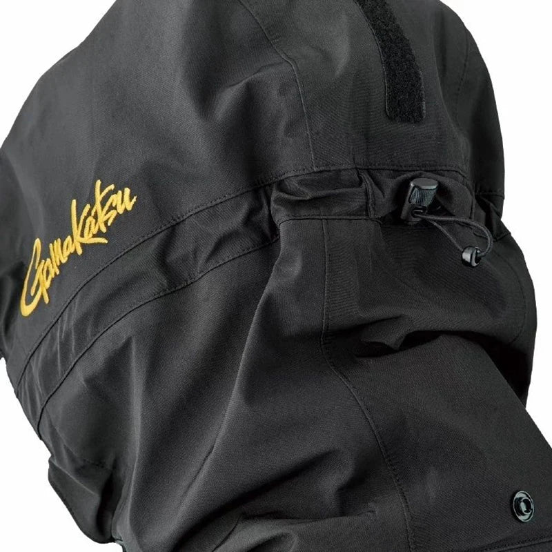 Gamakatsu Fishing Clothing Thin Three-layer Rubber Windproof Rainproof Jacket Rock Fishing Coat Overalls Two-piece Set GM-3772