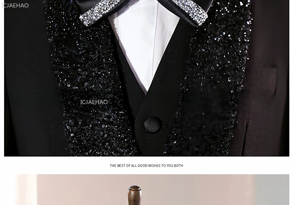 2026 Fashion Kids Boys Suit Set Blazer Outfit Children Performance GownCelebration Formal Wear Clothes Birthday Party Evening