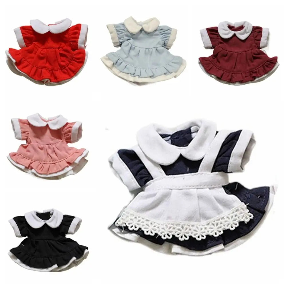 Stuffed Clothes Dress Up Lolita Dress Maid Dress Clothing ‘s Clothes 12cm Princess Skirt Cotton Clothes Girl Gifts