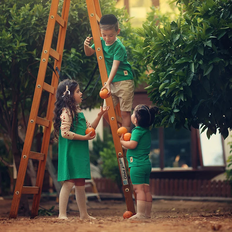 Family matching clothes summer collection girl dress boy top tee shirt baby set girl skirt green children cotton clothing outfit