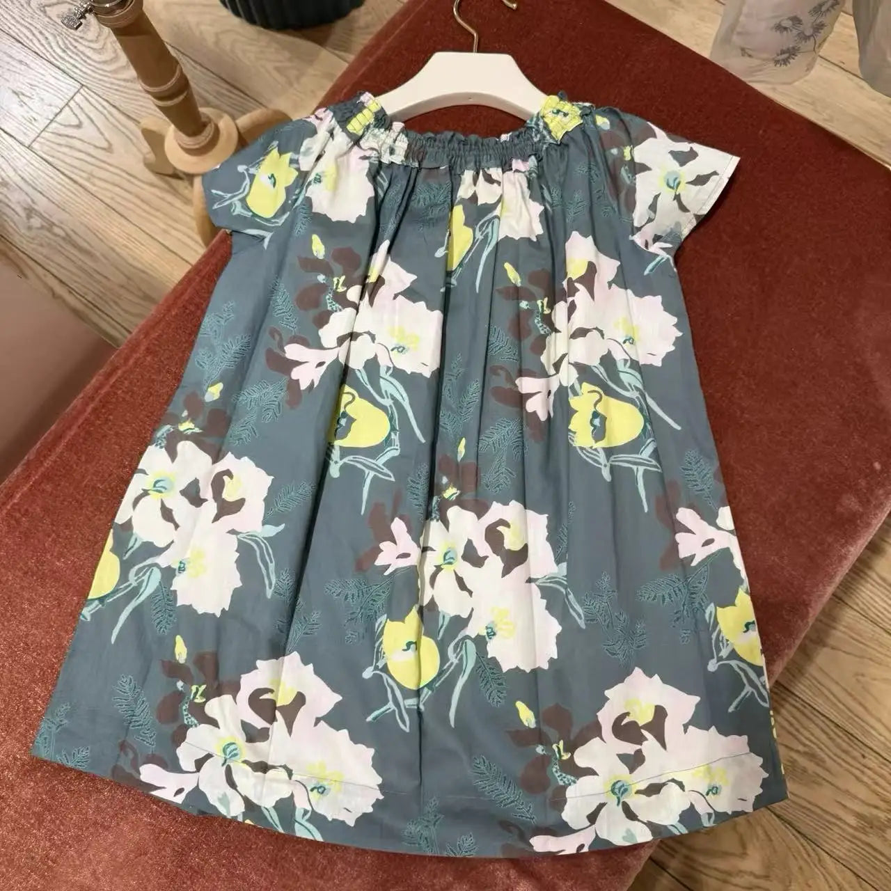 Children's Clothing In Stock Fashion Printed Girls Dress 26 Summer Knit Tee Shirt and Skirts Princess Tutu Dress Clothes Sets